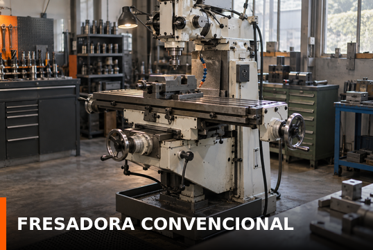 Fresadora convencional para usinagem industrial